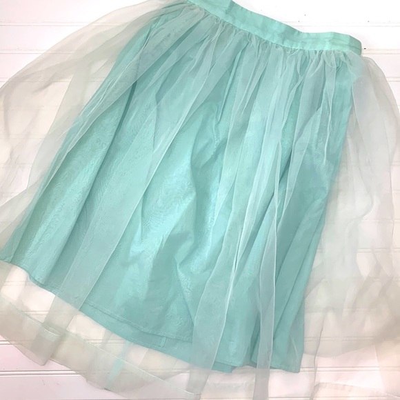 Chick Wish aqua romantic skirt - Picture 1 of 5